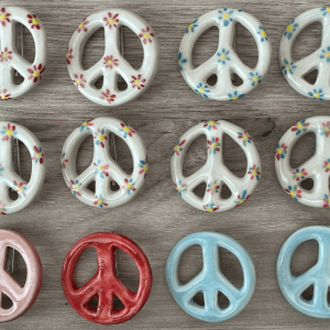 Ceramic pin "Peace"