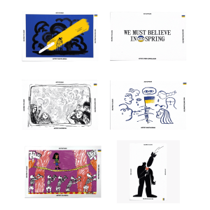 "Helping to Leave" postcards