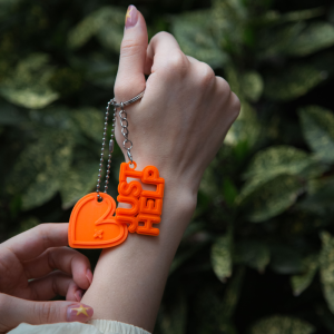 Брелок подвійний «Just Help» помаранчевий